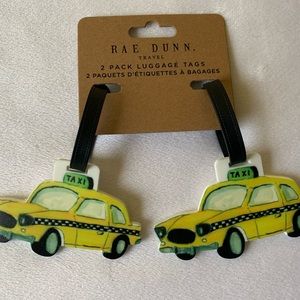 Rae Dunn 2 Pack Taxi Cars Luggage Tags